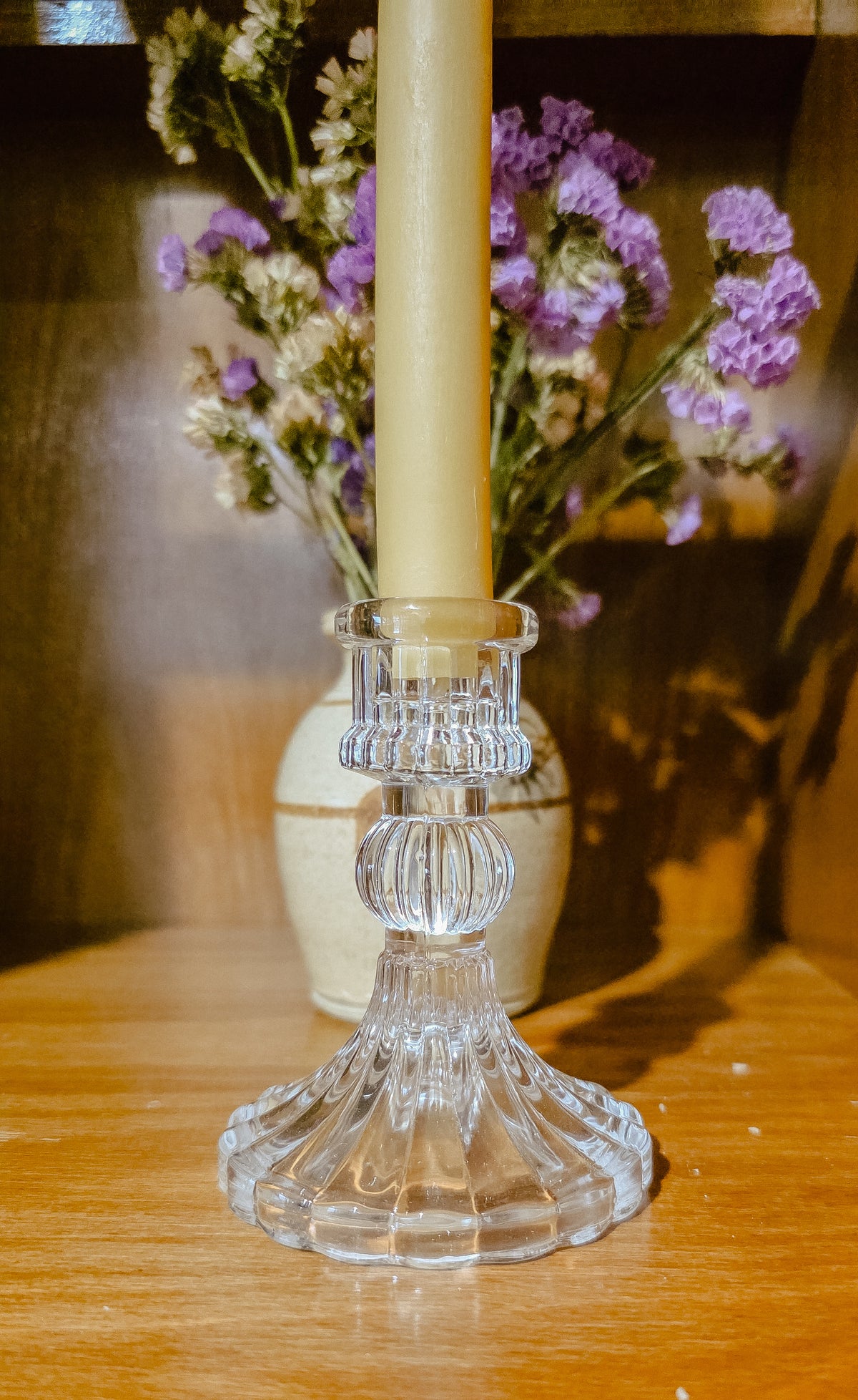 Glass Taper Candle Holder