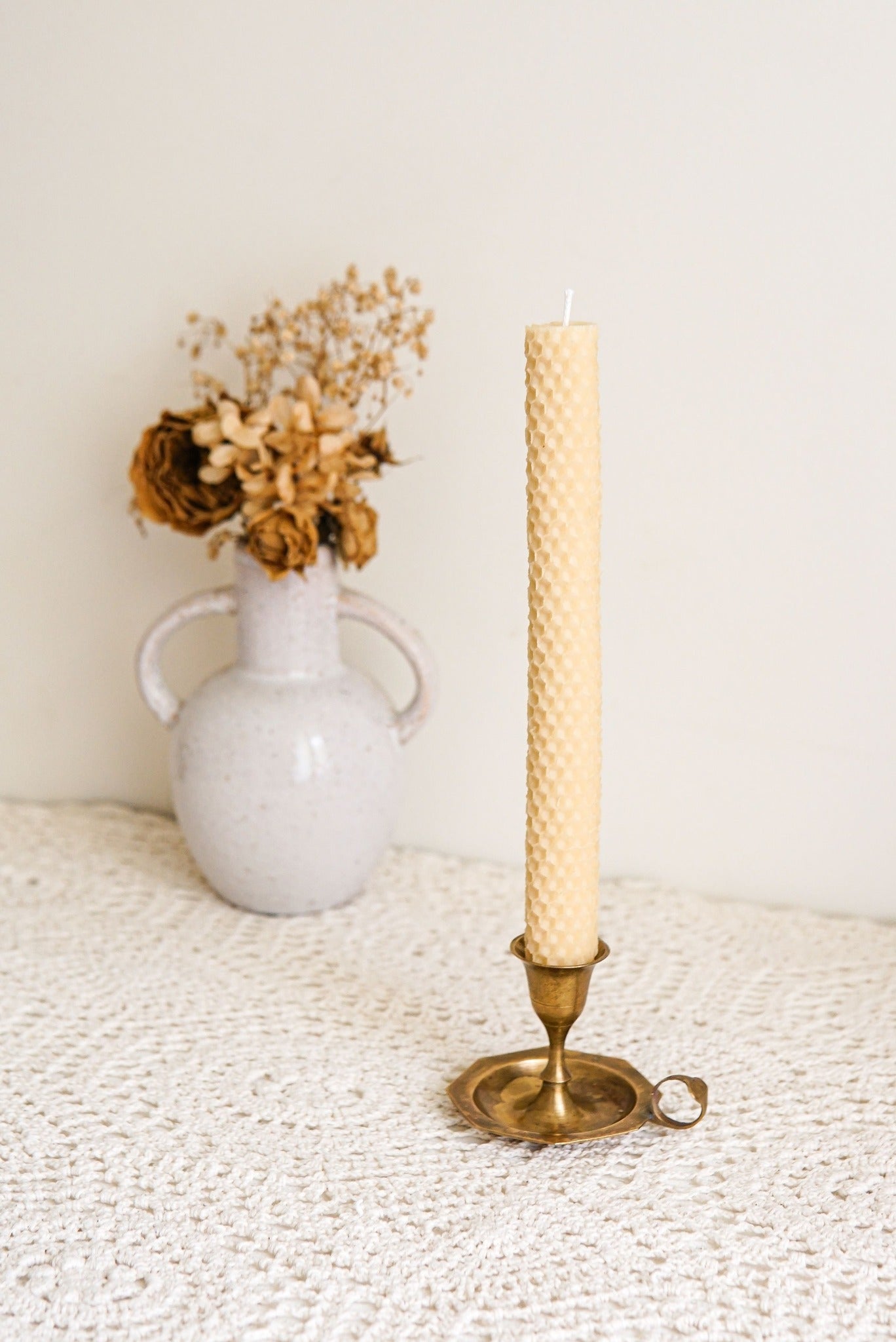 Rolled Tall Thin Taper Candle