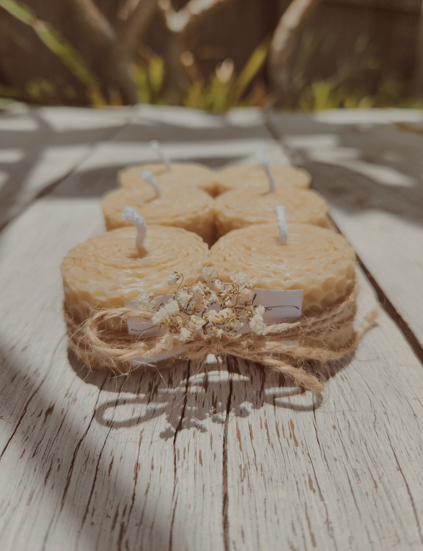 Rolled Tea Light Candles (6 pk)