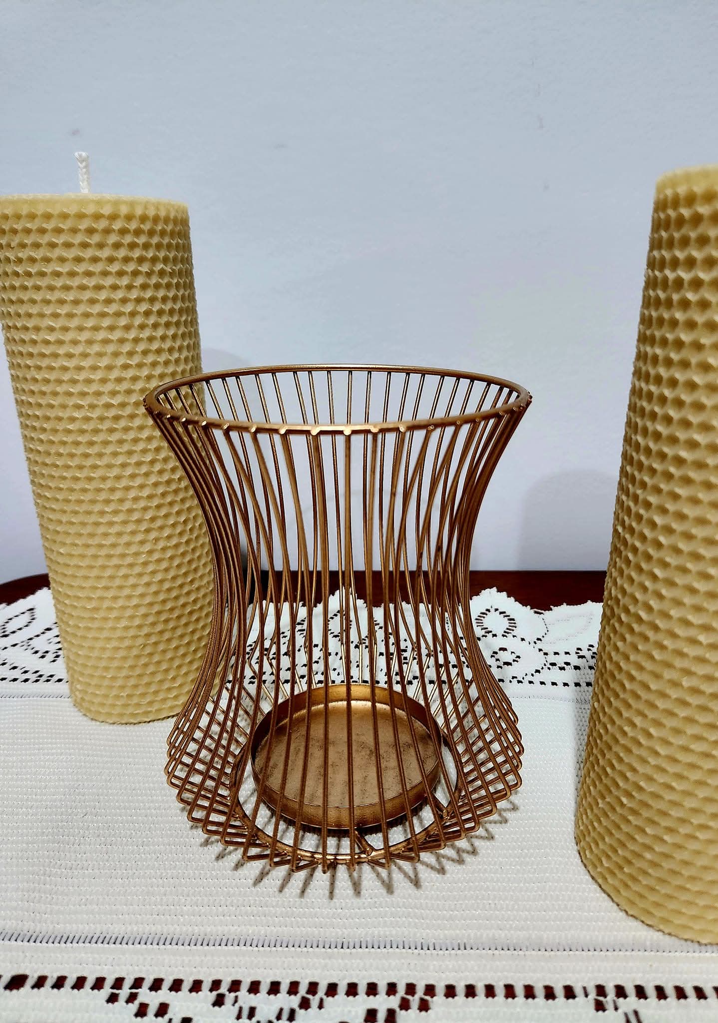 Rose Gold Tall Candle holder
