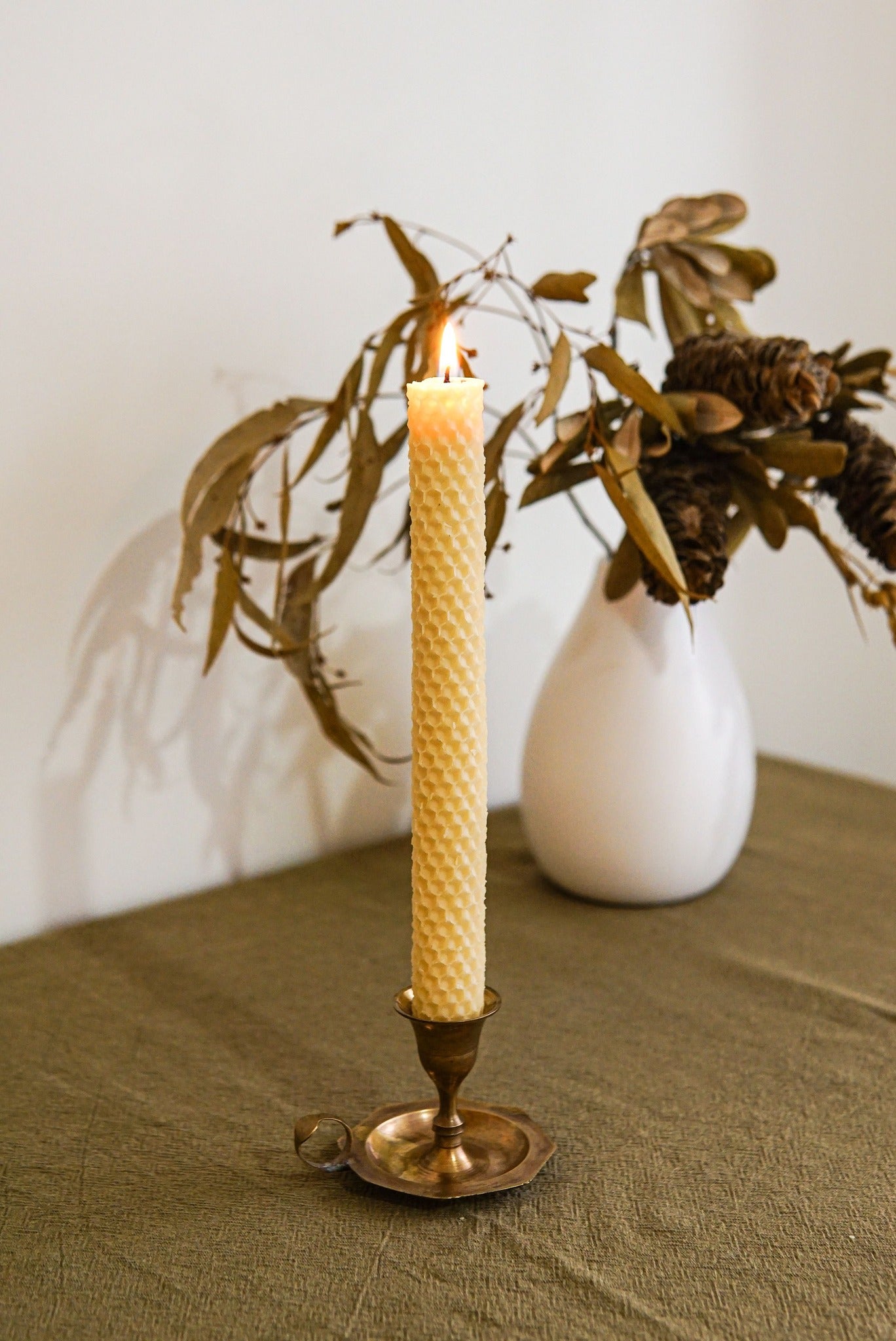 Rolled Tall Thin Taper Candle