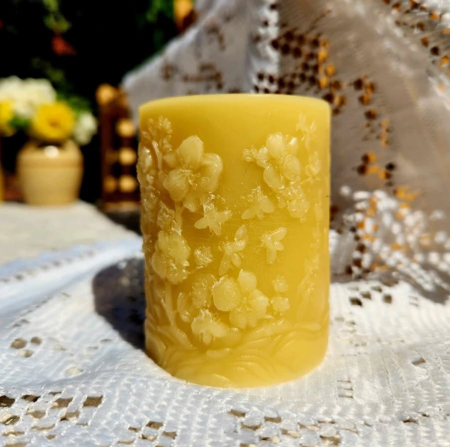 Bees in a field Pillar