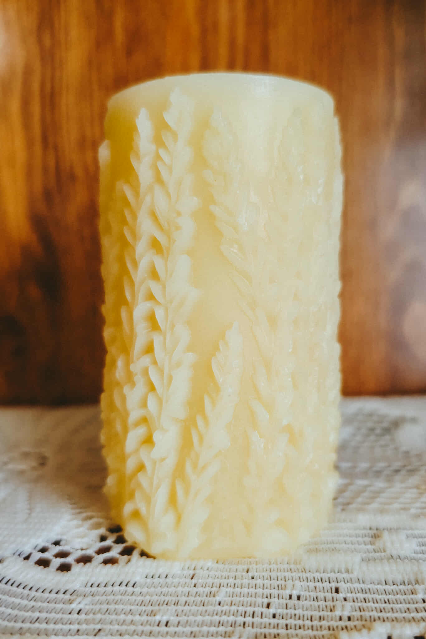 Lavender Poured Pillar Candle