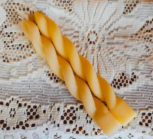 Poured Curled Taper Candles - Twin Pack