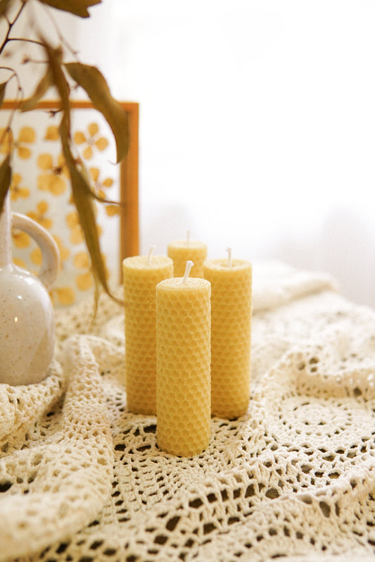 Rolled Short Fat Candle