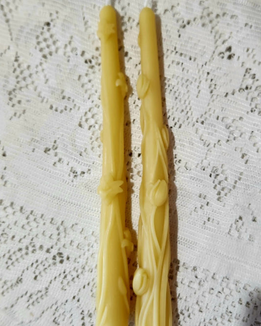 Floral Taper Candle Twin Pack