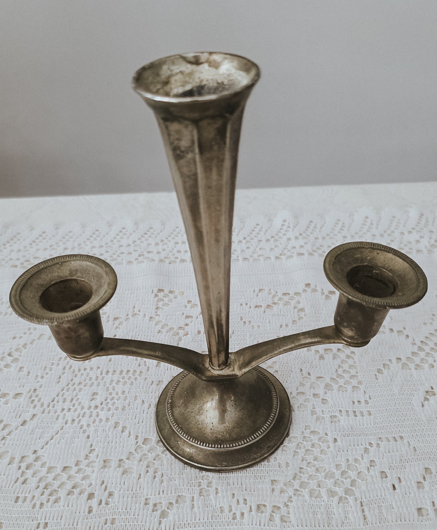 Vintage three tier taper chandelier