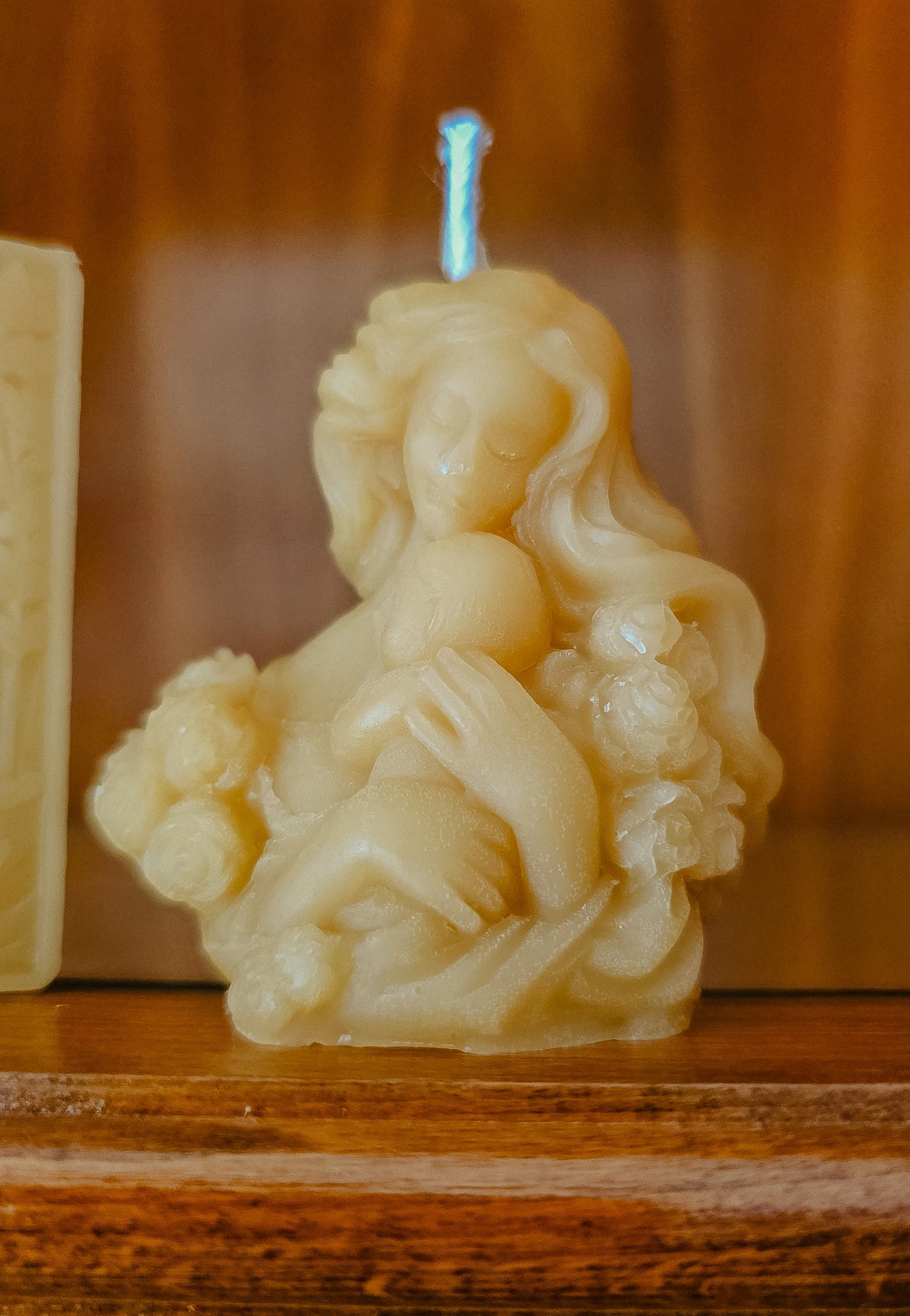 Petite Mother and Baby Statue Candle