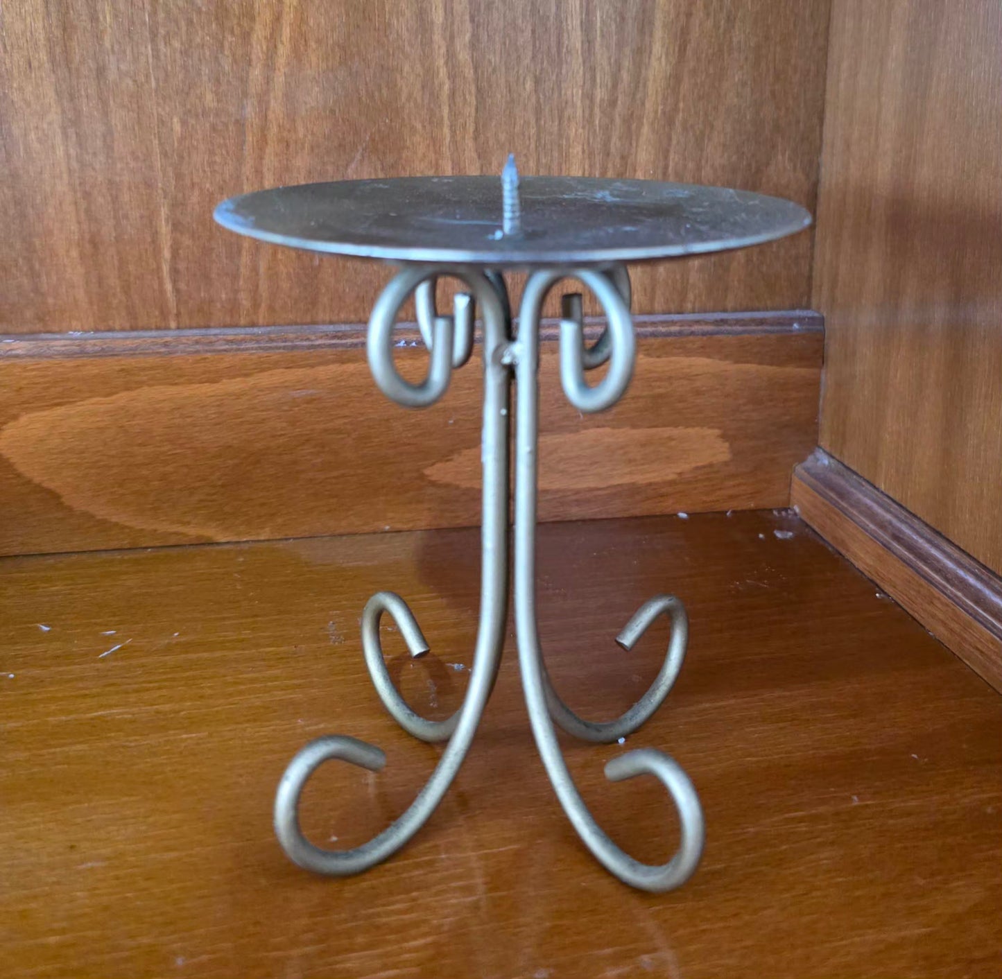 Brass Pillar Candle Holder
