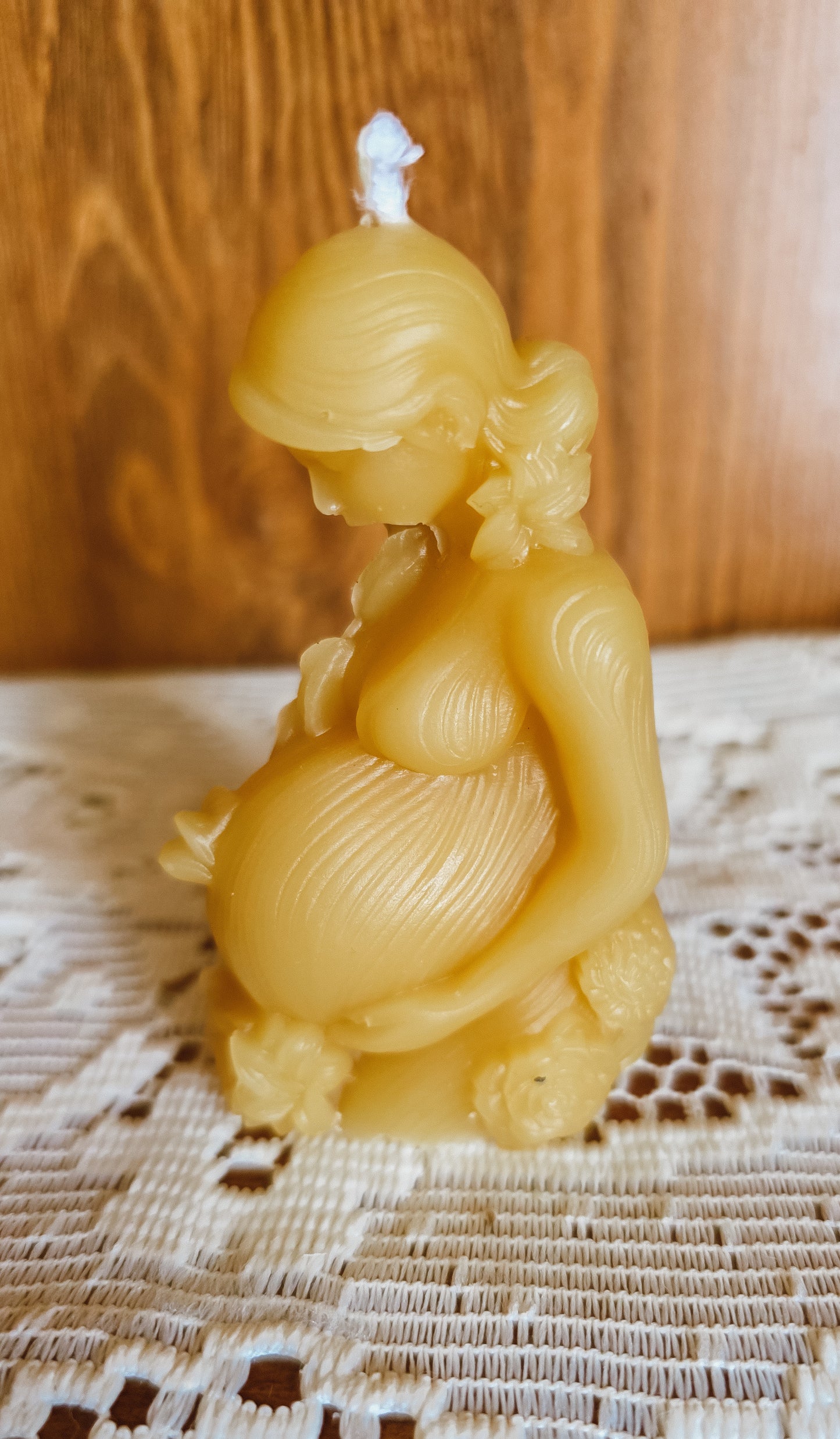 Floral Pregnancy Candle