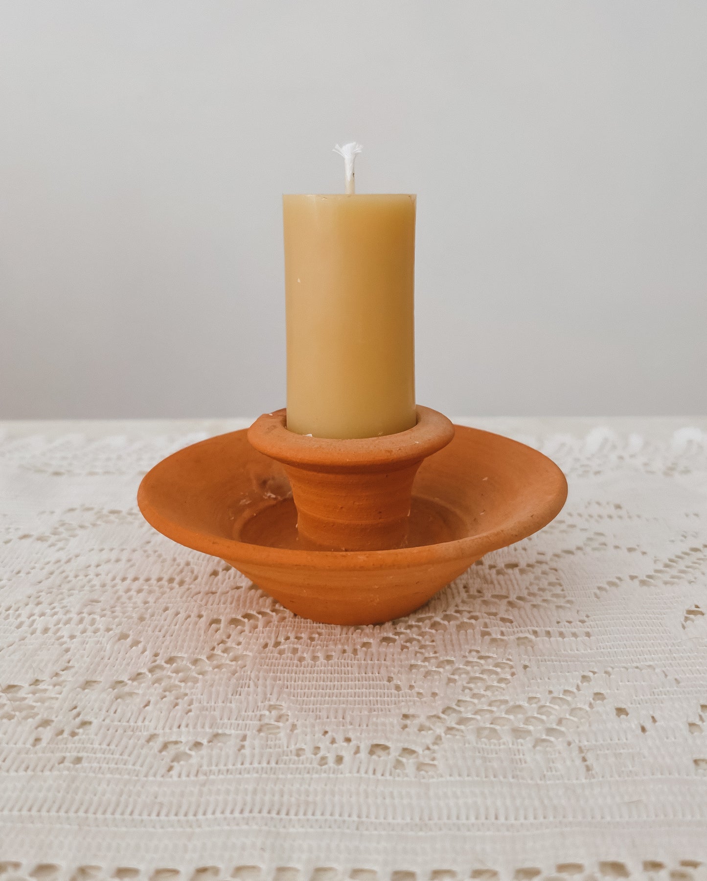 Terracotta Candle Plate