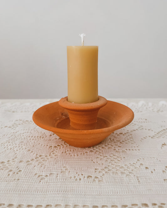 Terracotta Candle Plate