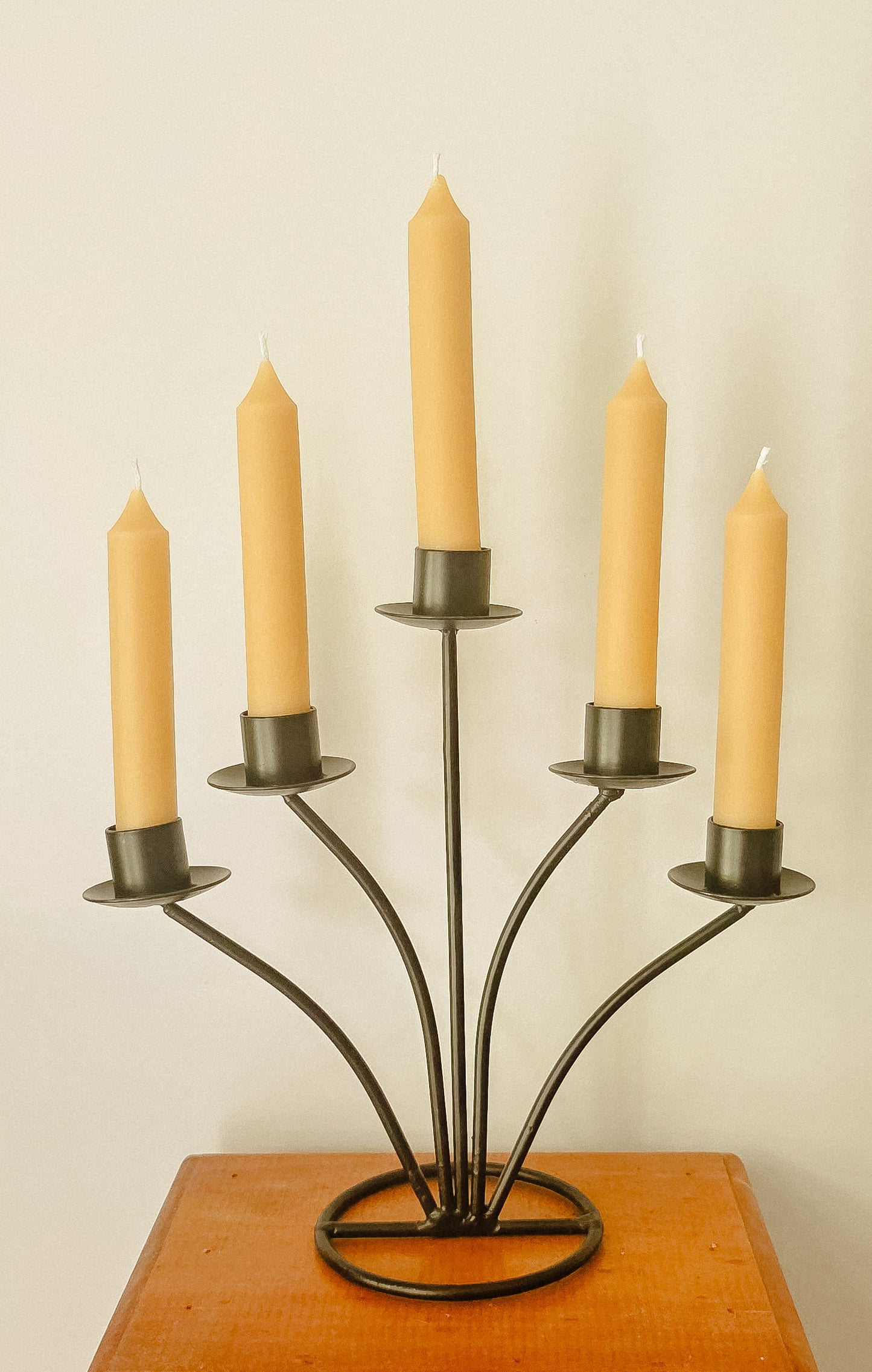 Black Cast Iron Candelabra